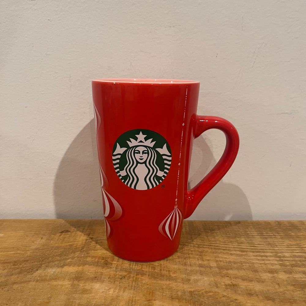Starbucks Red Ornament Holiday Coffee Mug - 16 fl oz -‎ Christmas Decoration EUC